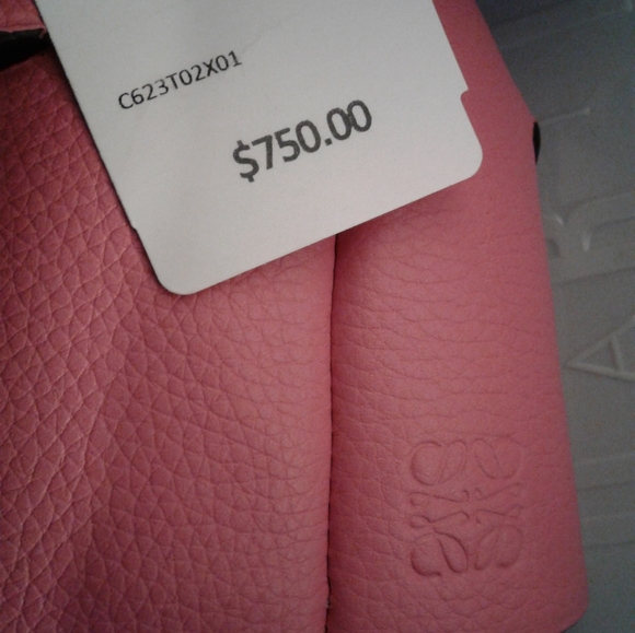 NWT LOEWE Bunny Leather Necklace Keychain Card Holder case Key ring charm strap - Picture 4 of 6